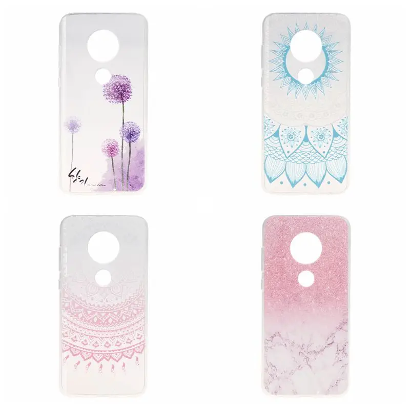 Soft TPU Case For Huawei Nova 4 P30 Pro Lite P Smart 2019 Moto G7 Power Mandala Henna Eiffel Tower Marble Stone Rock Cover 1PCS |