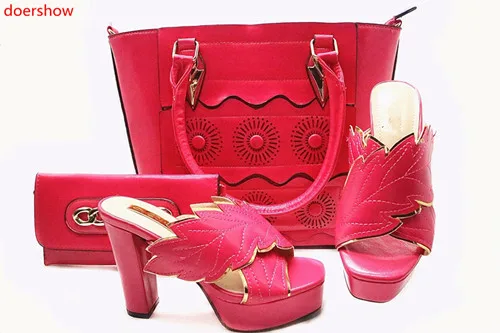 Doershow Новое поступление Чирок обувь и сумка в комплекте африканском стиле 2018