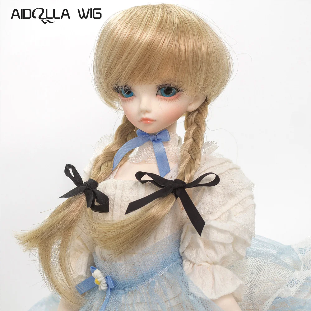 Aidolla Bjd Doll Wigs High Temperature Wire Long Curly Synthetic Hair for BJD SD Dolls Accessorries on - Парики для кукол Aidolla Bjd из искусственных волос, длинные кудрявые волосы на высокой температуре для кукол BJD SD аксессуары.