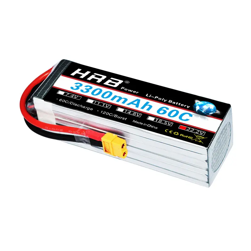 HRB 6s 22,2 V 3300mAh Lipo батарея 60C Max 120C для радиоуправляемого вертолета ALIGN Trex 500X 600E GAUI ElyQ самолет RC автомобили Монстры t plug