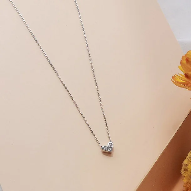 Сердце cz ожерелье женщин 100% 925 пробы серебро nacklace Ювелирное Украшение цепи