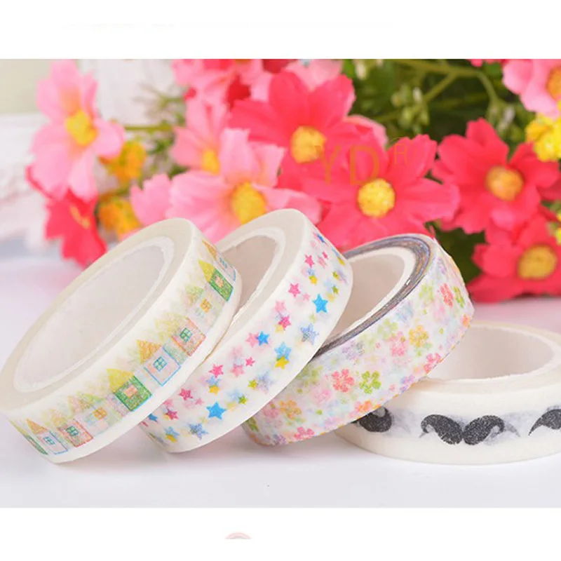 Креативные канцелярские бумажные ленты бумага DIY декоративная цветная печать