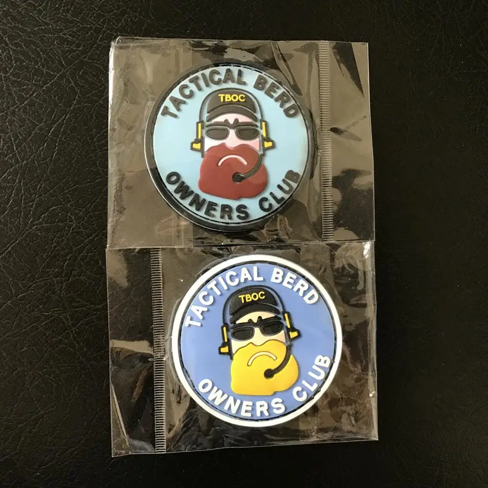 3 шт. резиновые тактические нашивки для бороды 3D ПВХ значок владельцев клубов