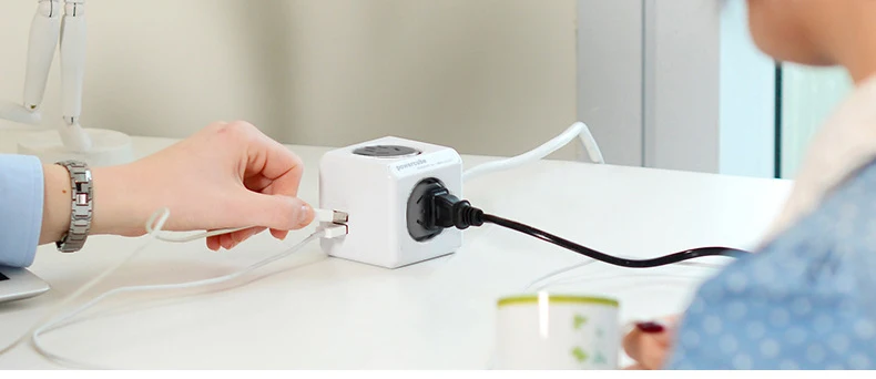 Allocacoc Original Smart Home Electronic Plug powercube Power Strip Socket Charging USB 4 Sockets Interface Extension Australia