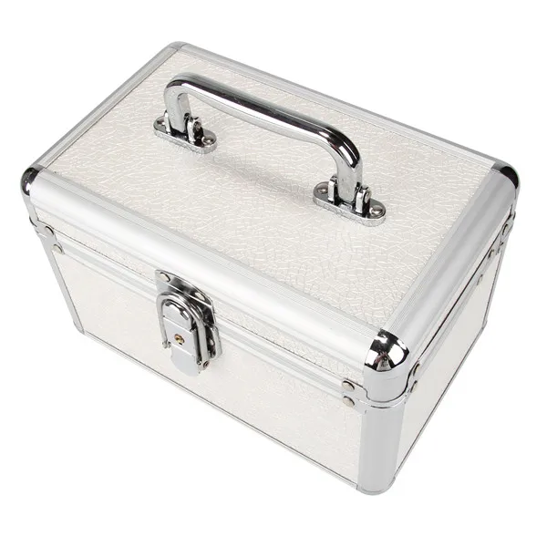 Sliver Cosmetic Bags Женские модные сумки, органайзер для хранения с зеркалами, алюминиевый органайзер для хранения косметики, макияж, Повседневная дорожная Сумочка, набор для макияжа - Цвет: Sliver Cosmetic Bags