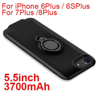 6P 6SP 7P 8P Black Батарея чехол для iphone 6 6s 7 8 2500/3700/5000/7200 мА/ч, Мощность банк чехол для телефона для iphone 6 6s 7 8 плюс Батарея Зарядное устройство Чехол - Цвет: 6P 6SP 7P 8P Black