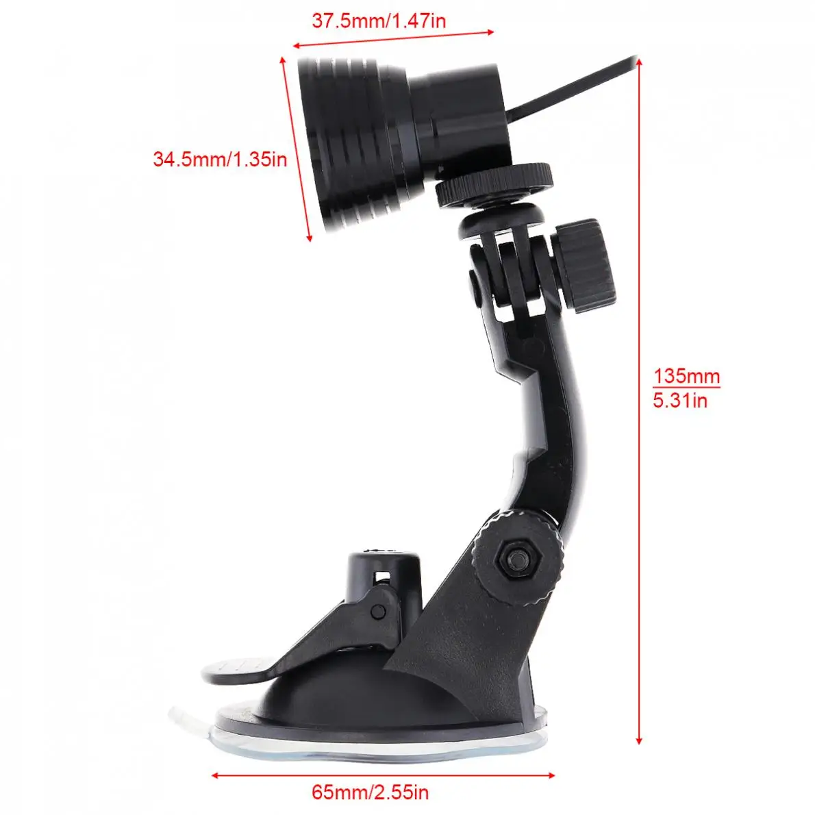 Настольная лампа гибкая с защитой для глаз и присоской 3 Вт USB УФ фиолетовый свет