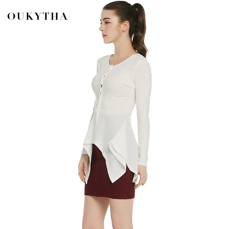 Женская Асимметричная куртка на пуговицах черная хлопковая приталенная в