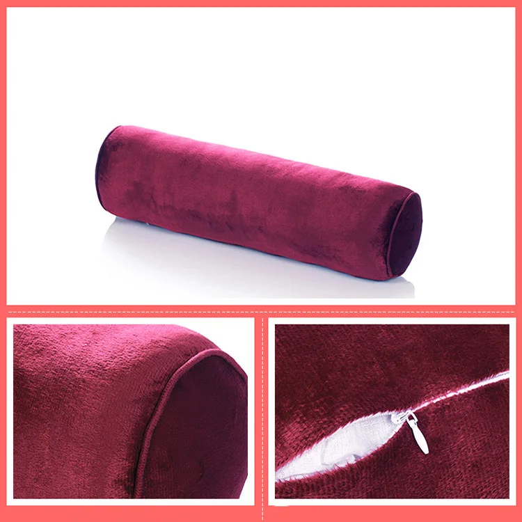 Dark red Подушка для шеи, подушки для путешествий, мягкая Массажная подушка для шейной спины, подушка для автомобиля, Подушка для спины стула - Цвет: Dark red