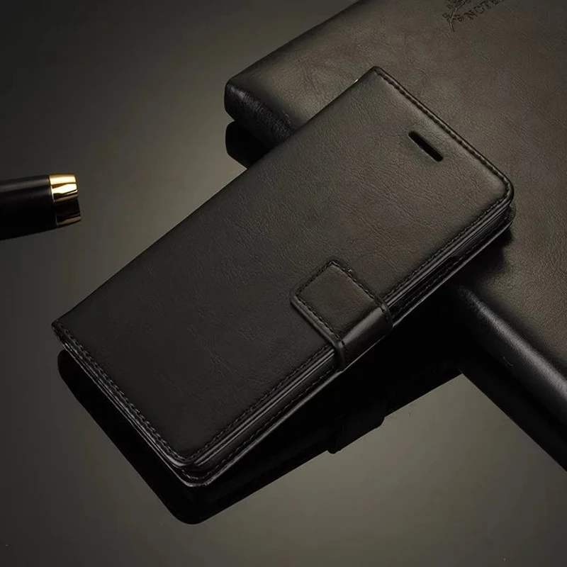 Чехол для Xiaomi Redmi 4a чехол с откидной крышкой кожаный силиконовый Черный Защитный