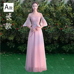 PLA Beauty-Emily дешевые длинные шифоновые платья серого цвета для подружек невесты ТРАПЕЦИЕВИДНОЕ праздничное платье de Casamen вечерние платья для выпускного вечера невесты - Цвет: PLA