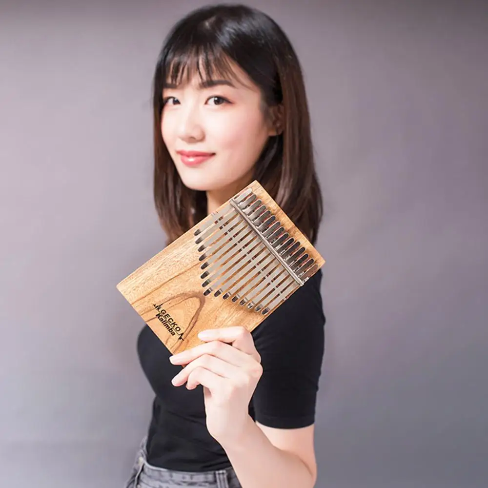 GECKO 15 ключ Kalimba большой палец фортепиано G тон Mbira клавиатура инструмент+ мелодия молоток камфора дерево калимба музыкальный инструмент K15CAP