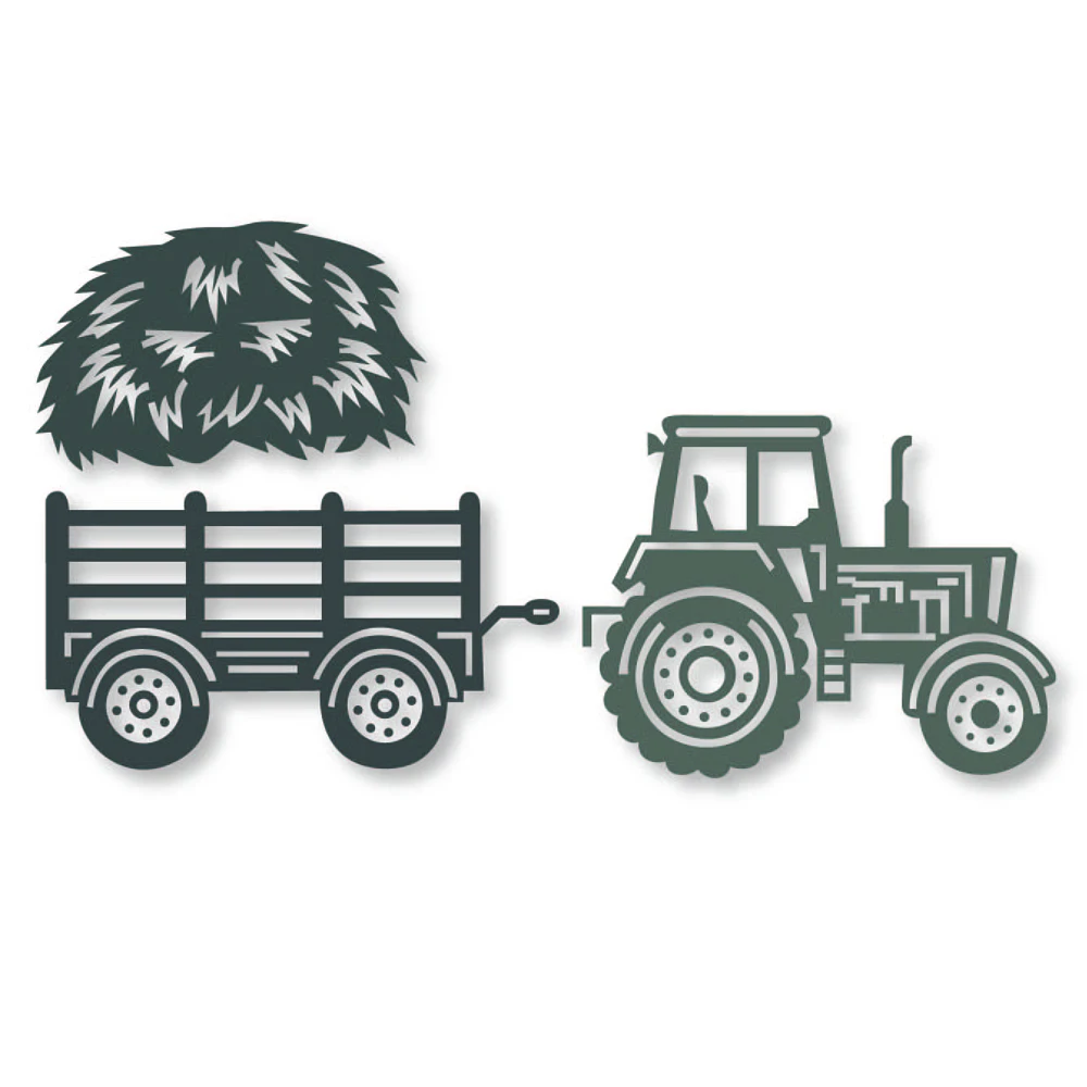 Estel Farmer трактор соломенная металлическая режущая штампа для скрапбукинга
