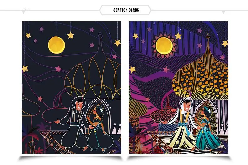 Детская сказочная мультяшная история скретч-карты для рисования игрушек/Детская скребковая живопись Золушки/alibaba/скребок бумаги