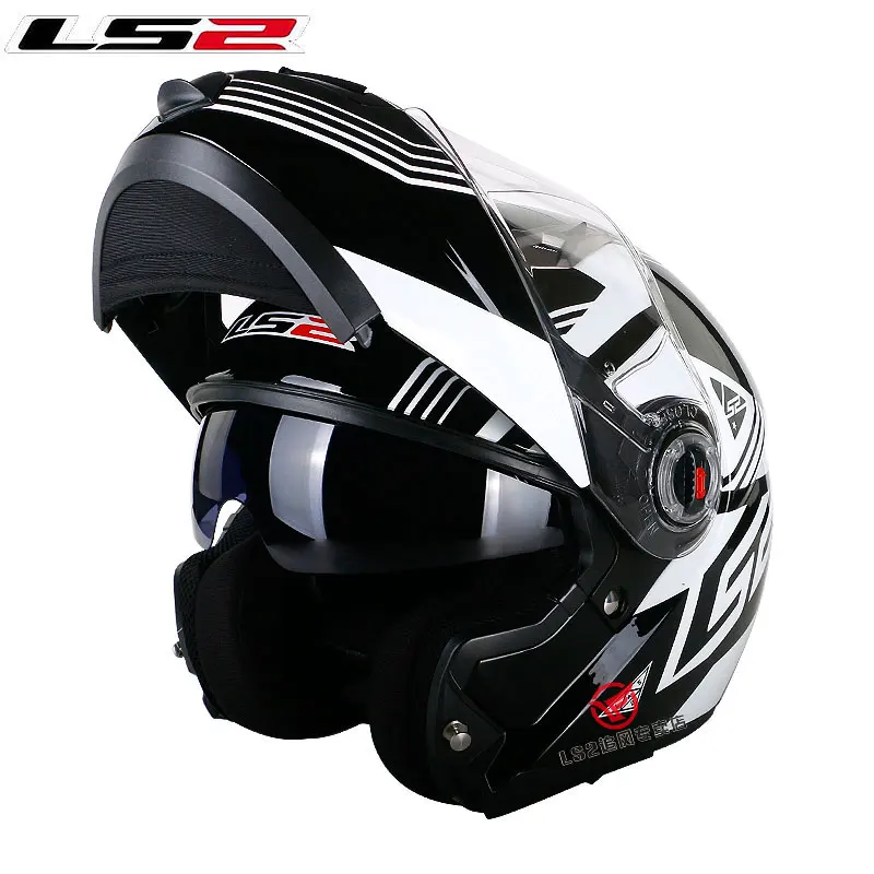 Оригинальный LS2 FF370 откидной мотоциклетный шлем двойной щит с внутренним