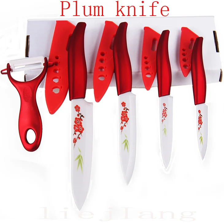 Beauty Gifts Zirconia Kitchen Knives Sets Ceramic Knife Set Kit 3&quot 4&quot 5&quot 6&quot inch with Flower printed kitchen knife | Дом и сад