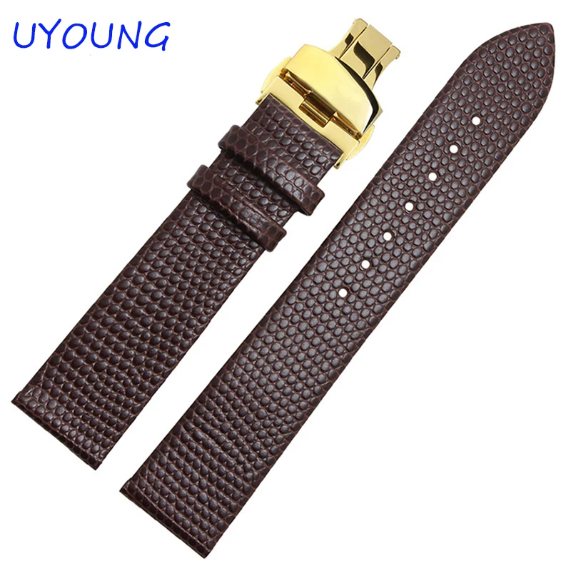 

12mm14mm16mm18mm20mm Black Brown Genuine Leather Watch Band Men Women Bracelet Strap