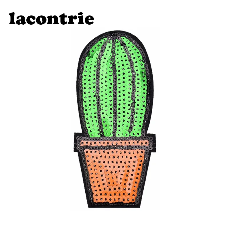 Патчи с блестками и кактусами для одежды патчи утюга модная вышивка сделай сам