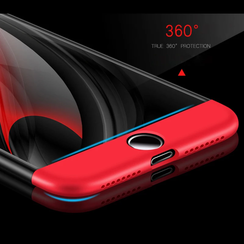 Чехол с защитой 360 градусов для iPhone 7 6 Plus 6S i7 5 5S P 7P полная защита тела