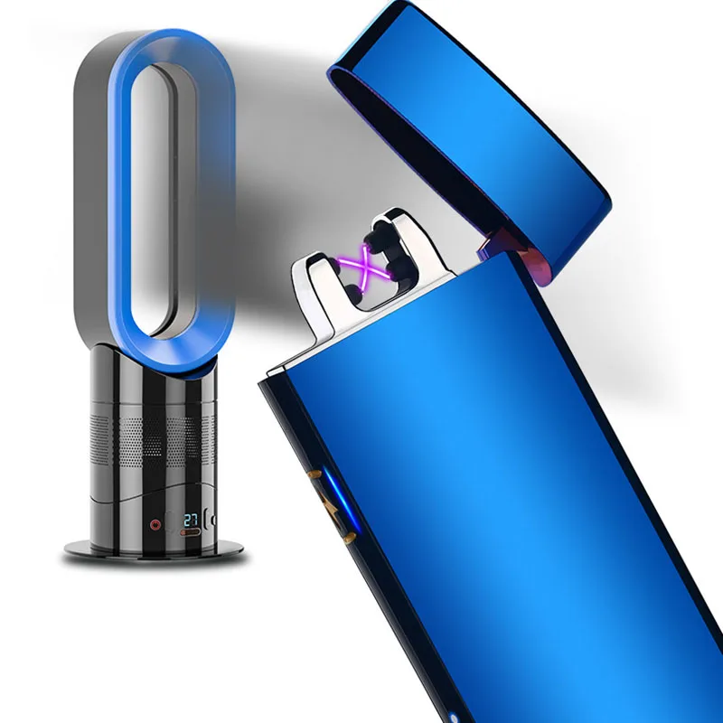 Двойная дуга Индукционная Зажигалка плазменная USB изменяющая ветрозащитный негорящий электрические зажигалки электронная сигара Зажигалка импульсная