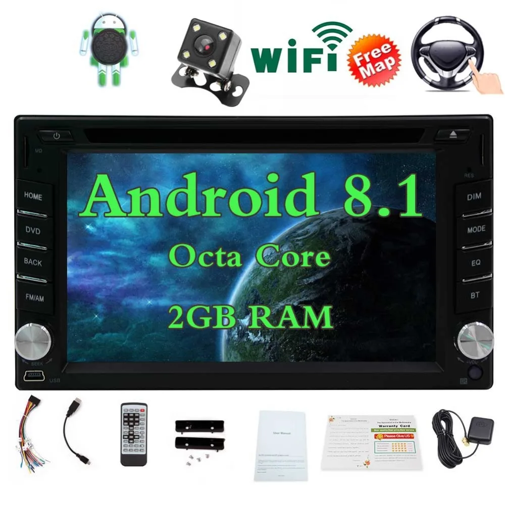 Android 8 1 Oreo сенсорный экран автомобиля стерео EinCar 2 Din в тире DVD Радио Аудио Видео