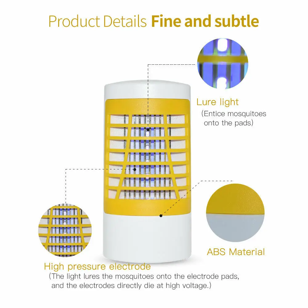 Электроника USB москитный убийца СВЕТОДИОДНЫЙ Ночник светильник насекомых