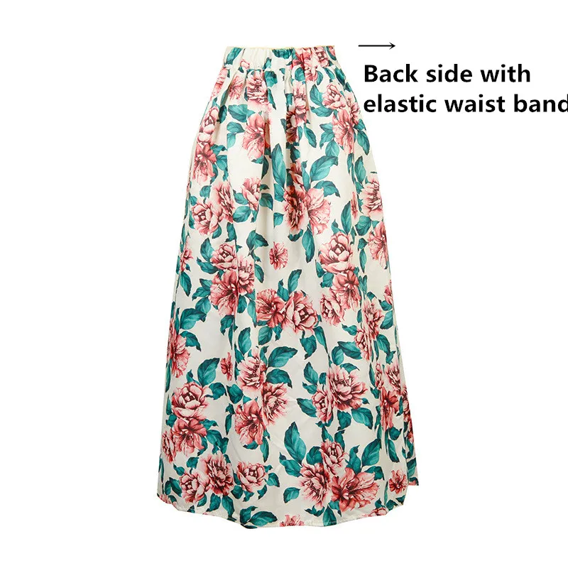 Мусульманская женская непрозрачная модная сатиновая длинная юбка винтажная