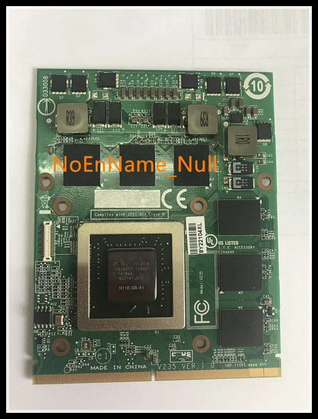 Видеокарта для DELL M15X M17X R2 R3 R4 R5 оригинальная GTX 460M GTX460M с объемом памяти 1 5 ГБ