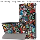 Симпатичный чехол с принтом для Samsung Galaxy Tab A, 10,1 дюйма (2019), чехол для планшета Samsung Tab, SM-T510, чехол, Магнитный чехол