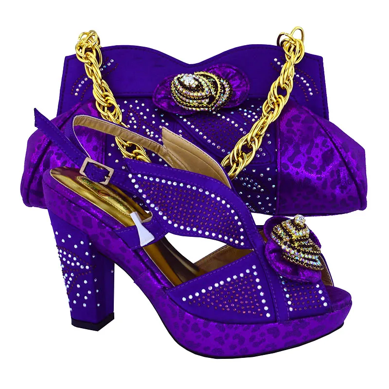 Italian Shoes and Bag Set Decorated with Appliques Yellow Color Matching Women Bags Ladies Sets | Обувь