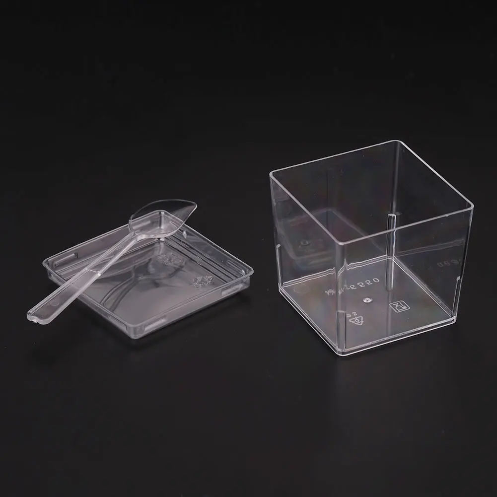 1 шт. прозрачная одноразовая пластиковая чашка/крышка/ложка рождественские