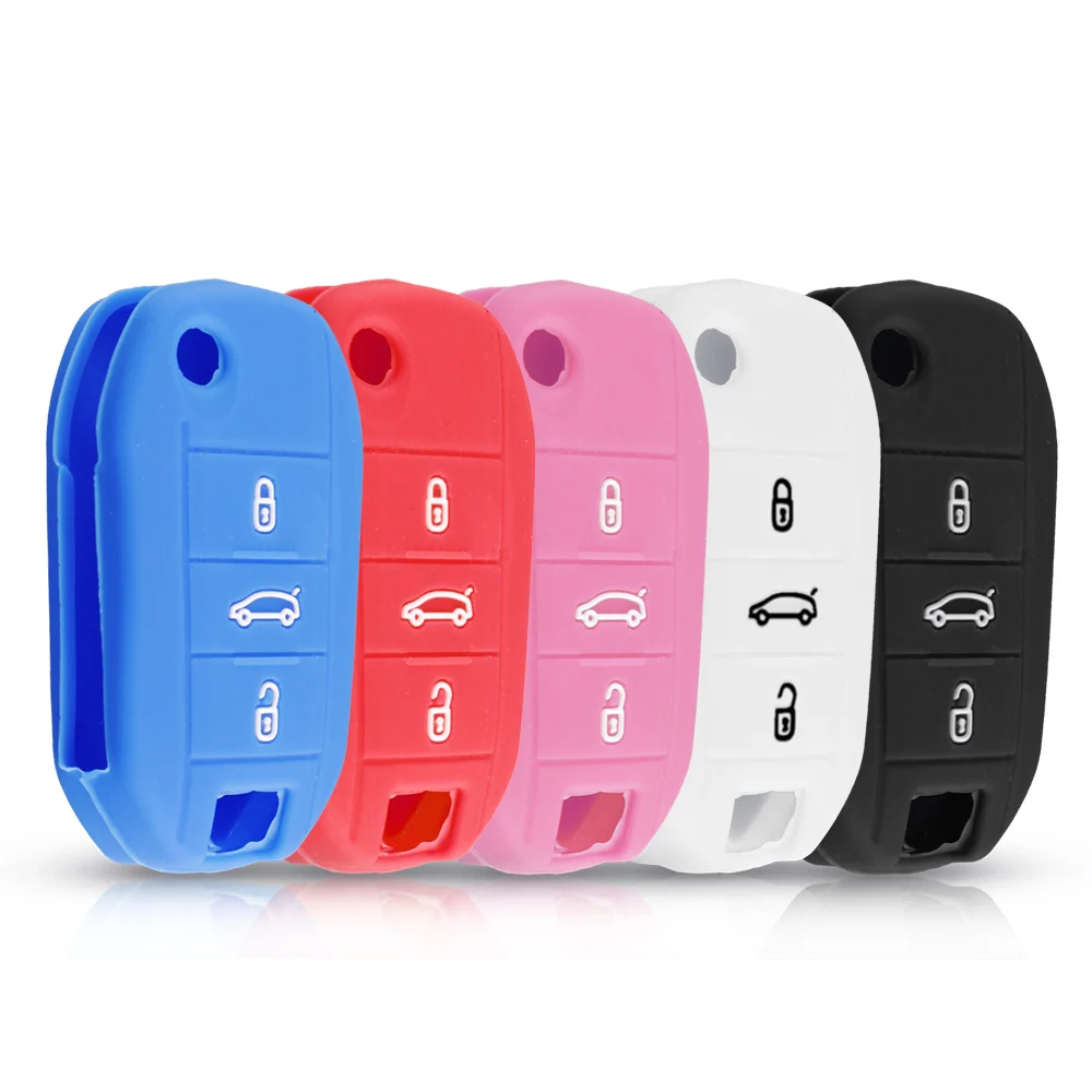 Силиконовый чехол-книжка для автомобильного ключа KEYYOU 3 BT Citroen C4 CACTUS C5 C3 C4L Peugeot 508 301