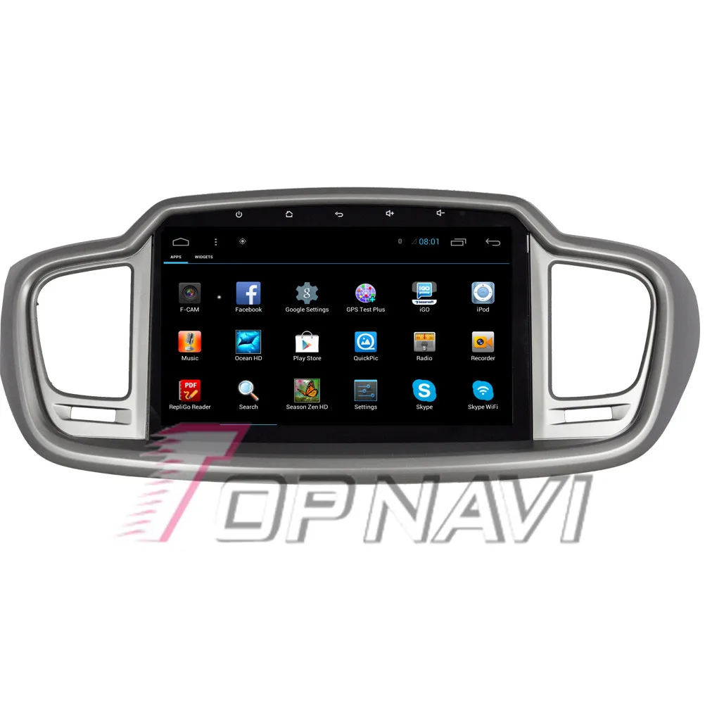 Topnavi 10 2 &quotчетырехъядерный Android 6 0 Автомобильный GPS навигатор для KIA Sorento Авторадио
