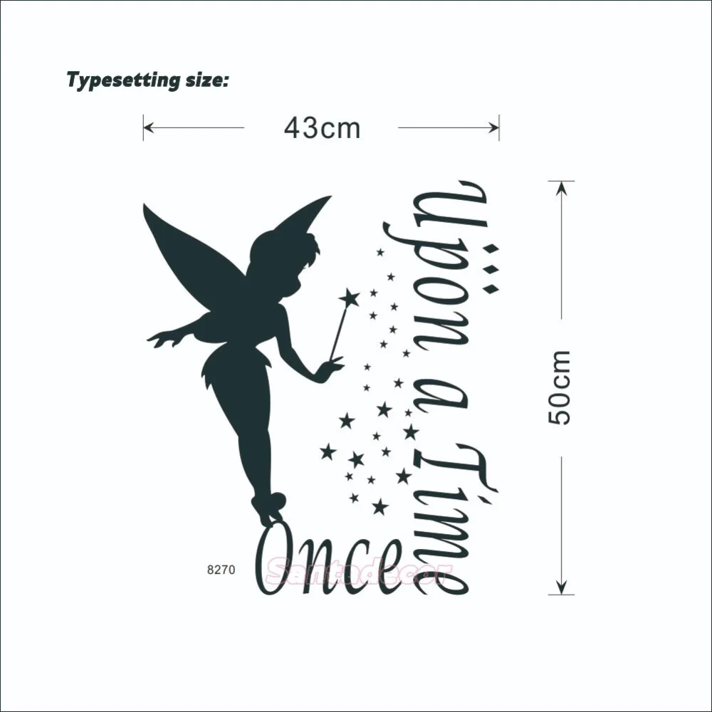 Tinkerbell сказочные девочки Once Upon Виниловые Настенные стикеры художественные обои