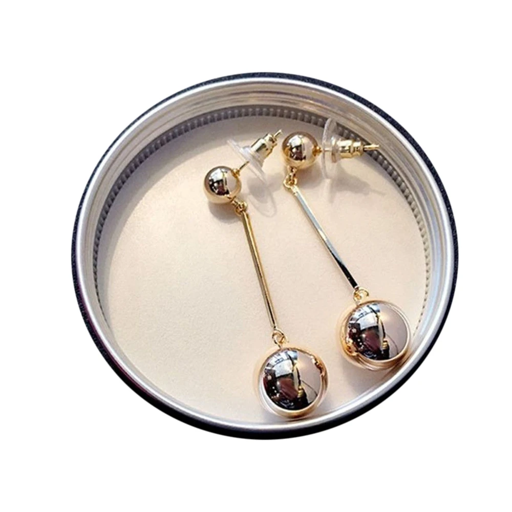 Fashion Bling Women Ball Earring Long Chain Drop Dangle Earrings Stud Jewelry for Wedding Party Gift | Украшения и аксессуары