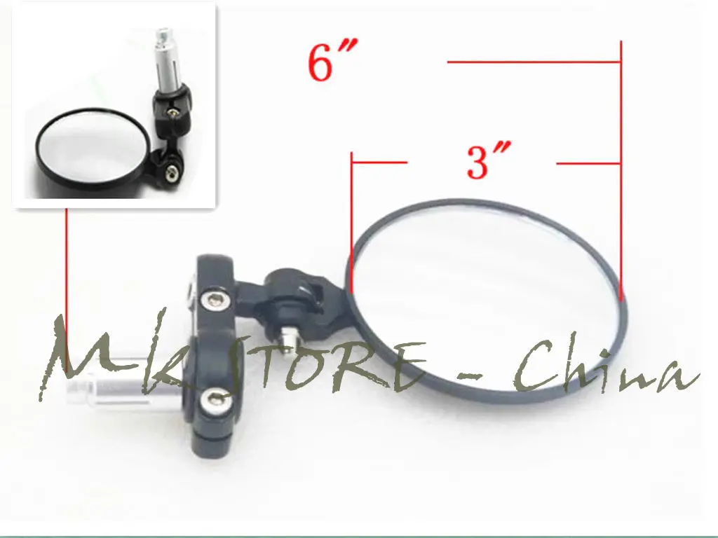 Мотоциклетные зеркала заднего вида с круглой черной ручкой 3 дюйма и рукояткой CAFE