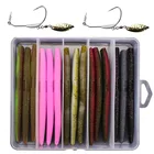 Искусственная мягкая рыболовная приманка с изображением личинок, 13,5 см, 10 г, в форме червя, с добавлением личинки и винтовой резьбы