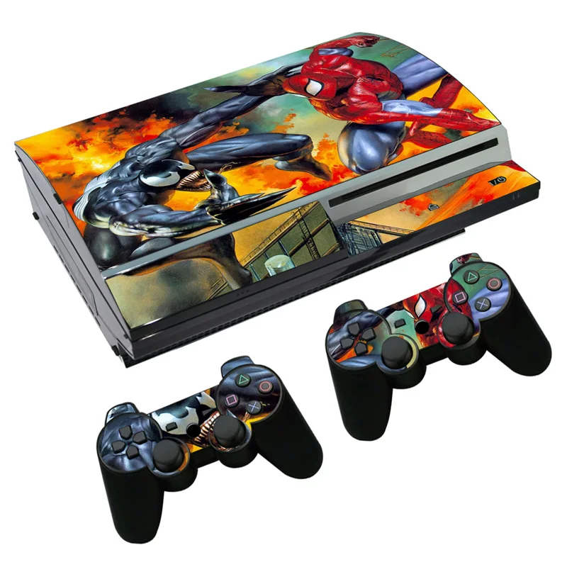 Наклейка на кожу человека-паука, Человека-паука, для PS3, Fat, playstation 3, консоль и контроллеры для PS3, Fat Skins, Виниловая наклейка