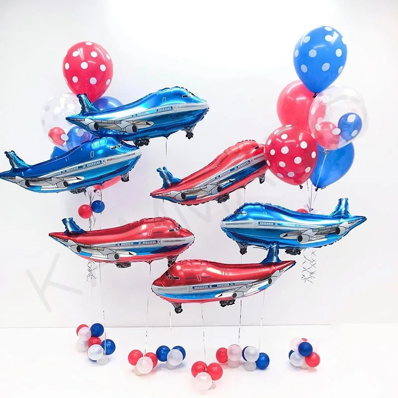 

Oversized red Aircraft Balloon Kids Birthday Gifts Foil Balloons Inflatable Helium globos Kids Birthday Party ballons
