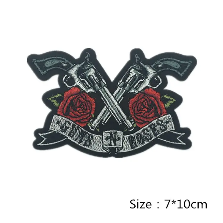 1 комплект Новое поступление пистолеты N Roses большие нашивки железная