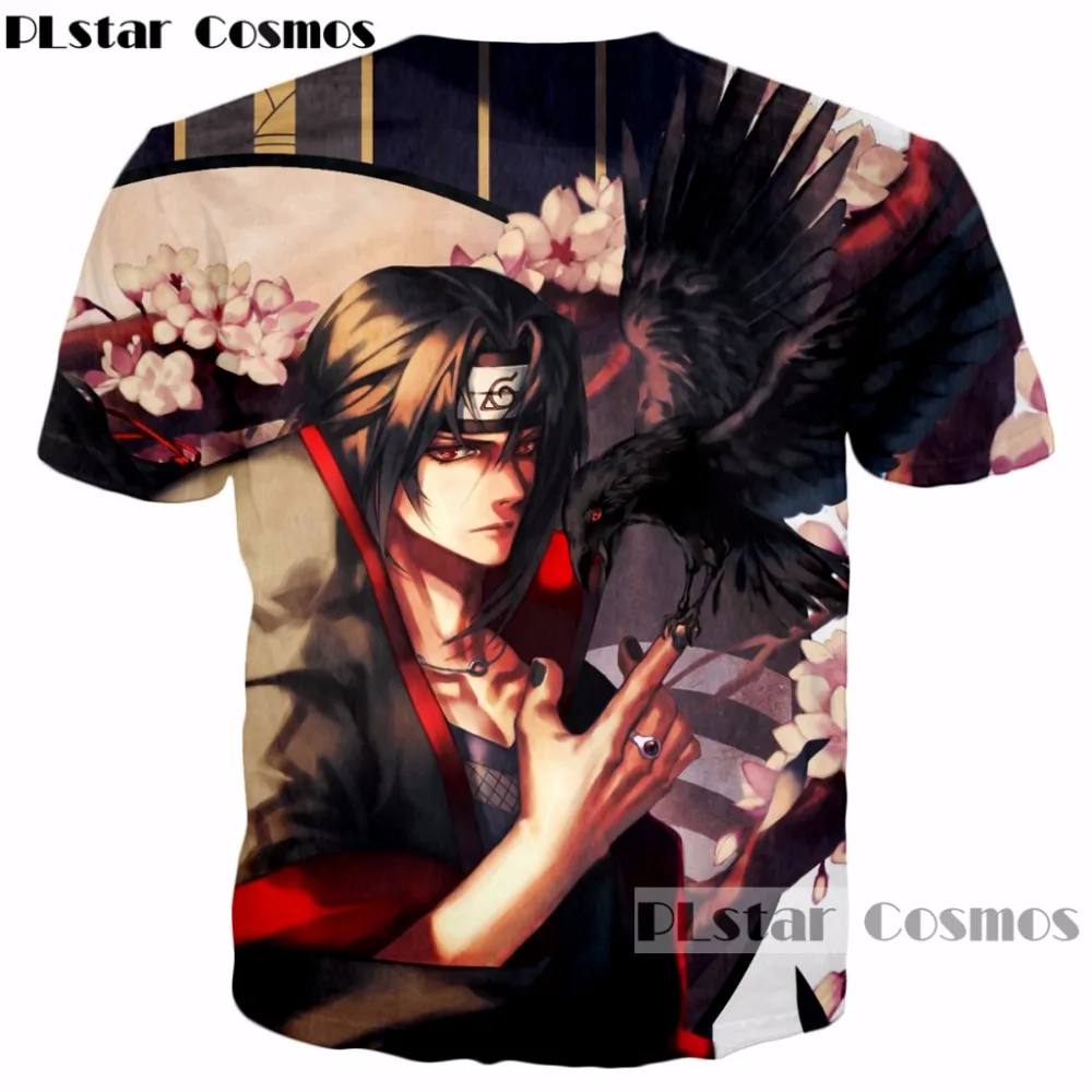 PLstar Cosmos классические винтажные футболки в стиле Харадзюку Наруто красивый Uchiha Itachi принт Мужская 3D Футболка женская аниме футболка