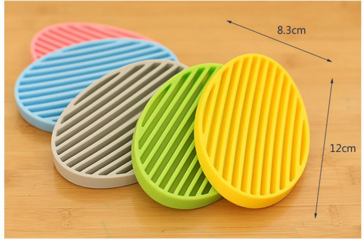 Мыльница 1 шт модный силиконовый гибкий мыльница тарелка ванная комната мыло