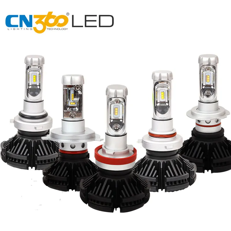 Автомобильные фары CN360 2 шт. X3 H4 H7 H11 9005 9006 светодиодный чип ZES 3000K 6000 8000K все в одном