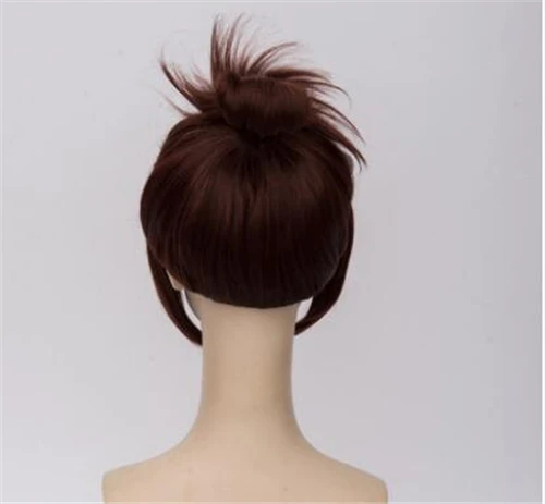 Аниме АЙ Мэй Темно Коричневый Синтетический Парик Косплей + Крышка Бесплатная