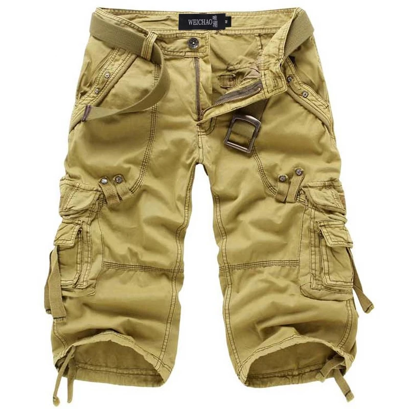 Фото Шорты-карго мужские камуфляжные с несколькими карманами размеры 28-38 | Мужская