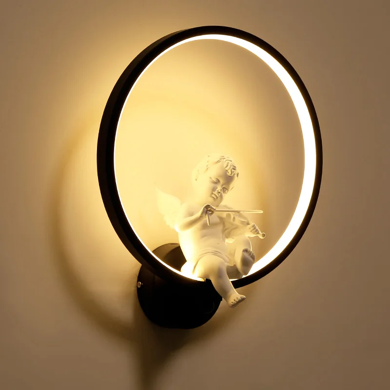 Угловые светодиодные Настенные светильники для скрипки спальни современный