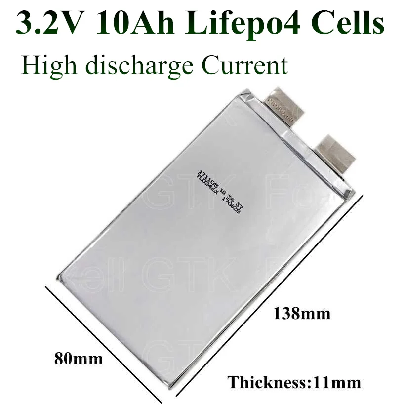 4 шт./лот lifepo4 3 2 в 10 Ач cell lifepo not lithium lipo 50A для упаковки diy 12 мотор хранения питания +