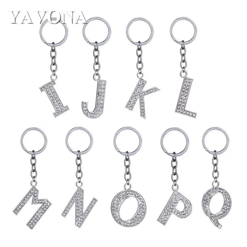 Yavona Оптовые много 26 шт. Талисманы DIY Кристалл заглавными буквами брелки Jewelry