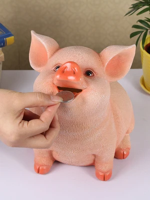 

Household Resin Piglet Ornaments Children Save Money Fun Creative Decoration
