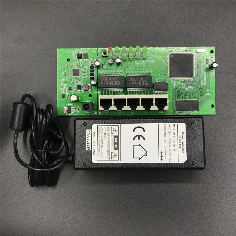 Модули роутера OEM 5/9 портов производитель t sell полный гигабитный 10/100/1000M POE 48V2A